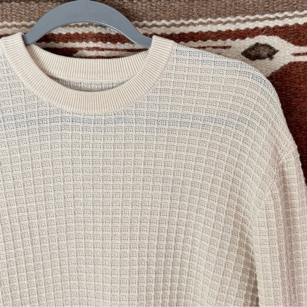 Frank and Oak SeaCell Waffle Sweater in Oatmeal - Picture 4 of 10